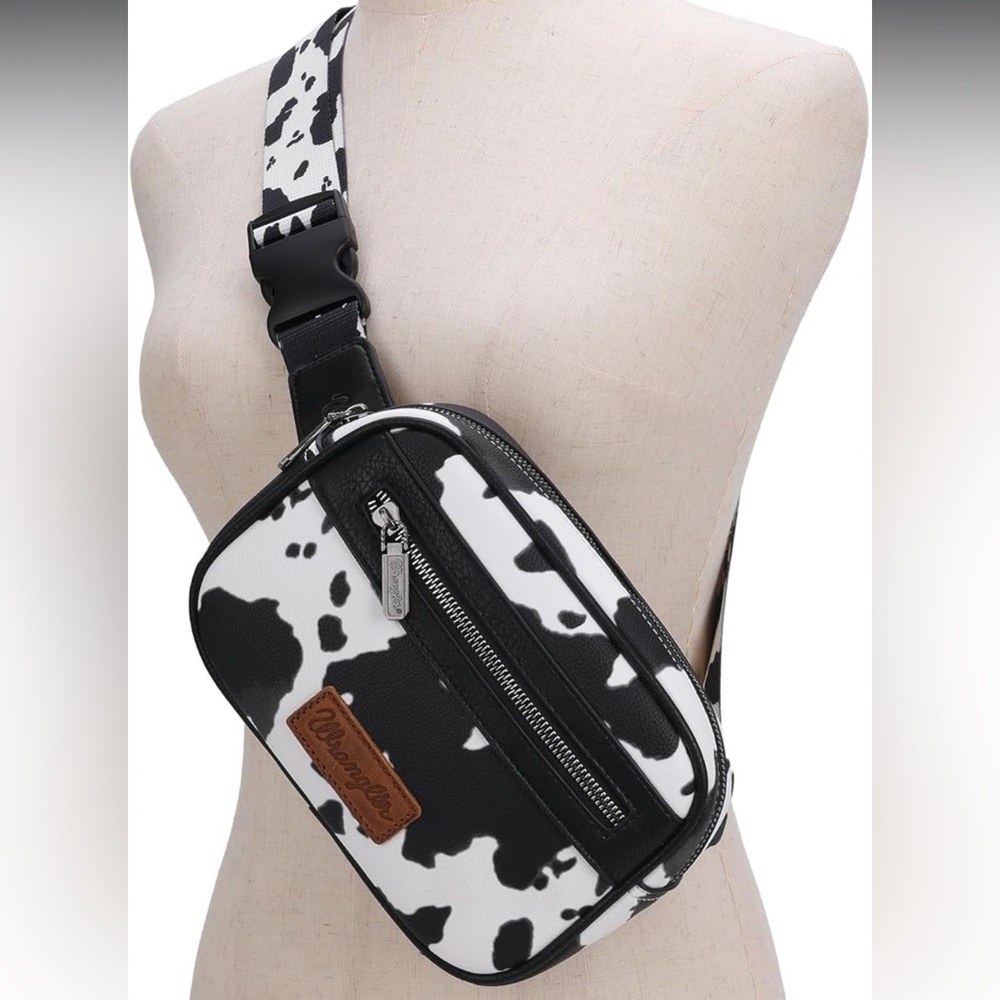 NWT Wrangler Cow Print Crossbody Bag
